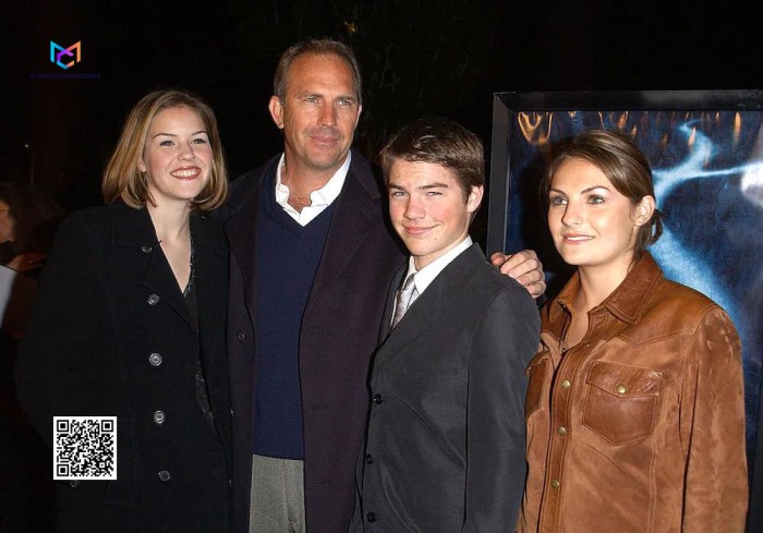 Liam Costner with his parents and sister